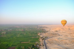 Hot air balloon ride over Luxor.