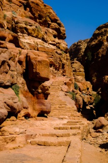 The first of the 800 steps to the Monastery.